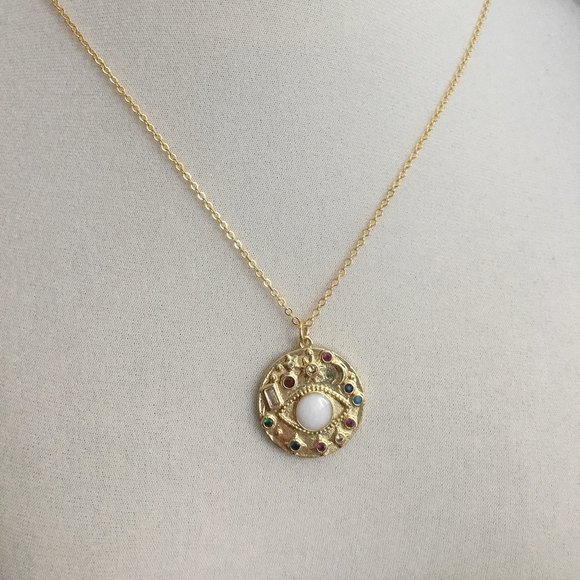 Evil Eye Jewel crystal Necklace - Picture 3 of 6